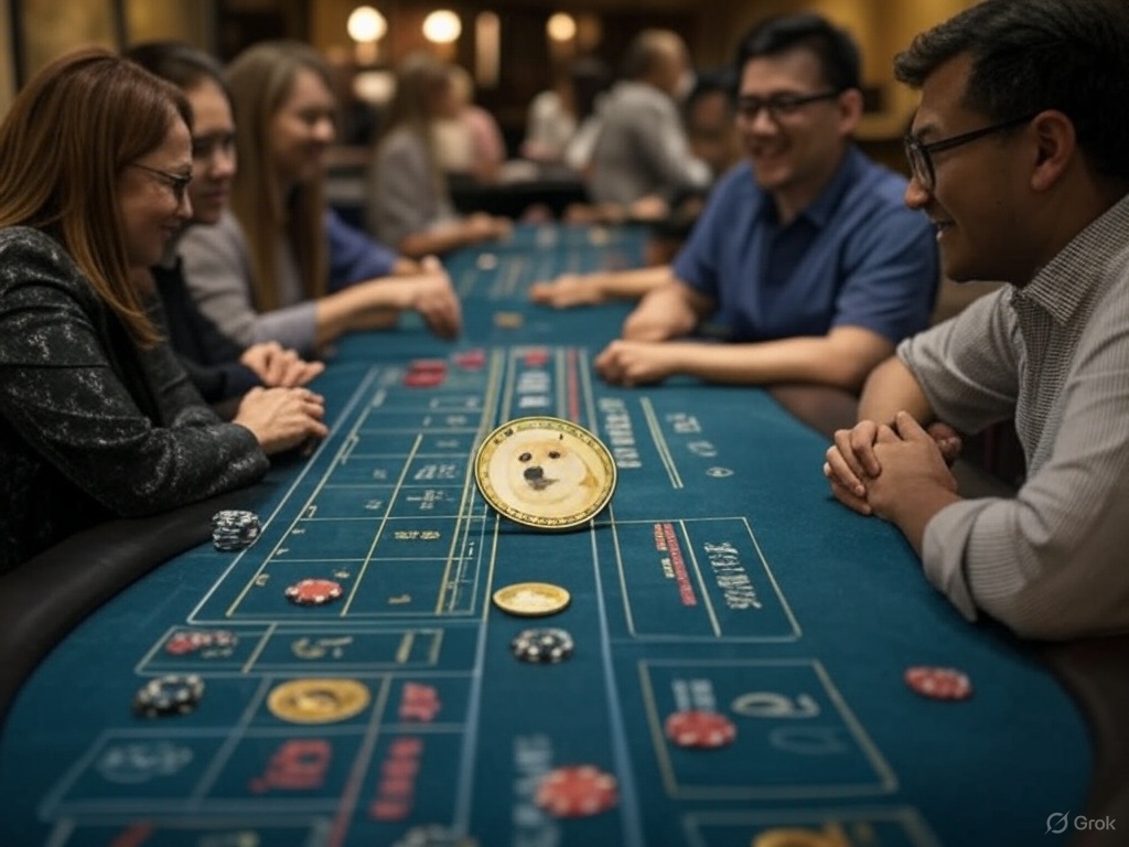 Gamblers betting on DogeCoin